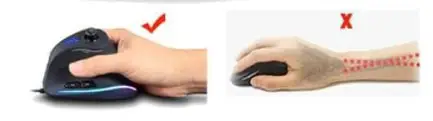 best position for mouse