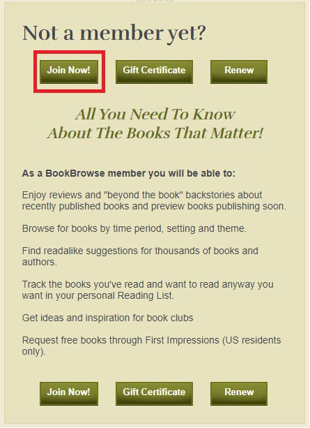 Sign up for book browse