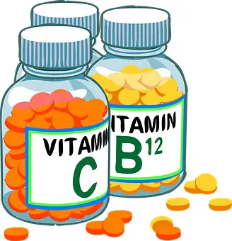 take care of your health and eat vitamins