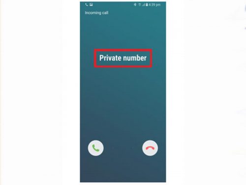 Private numbers calling