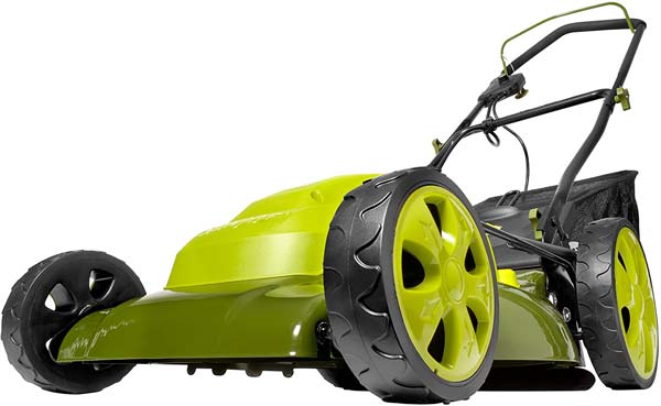 Sun Joe turning electric lawn mower