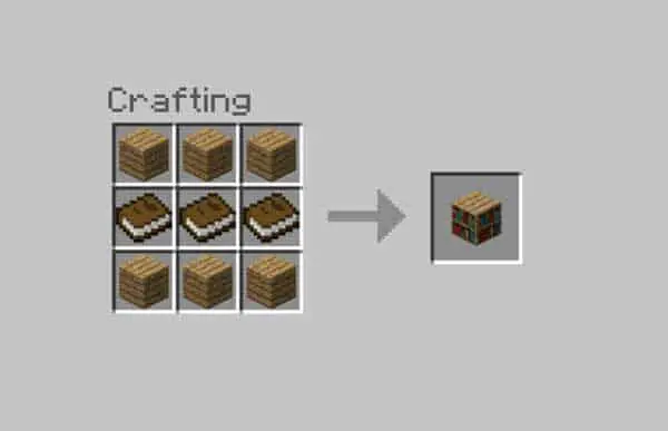 How to make a bookshelf in minecraft?