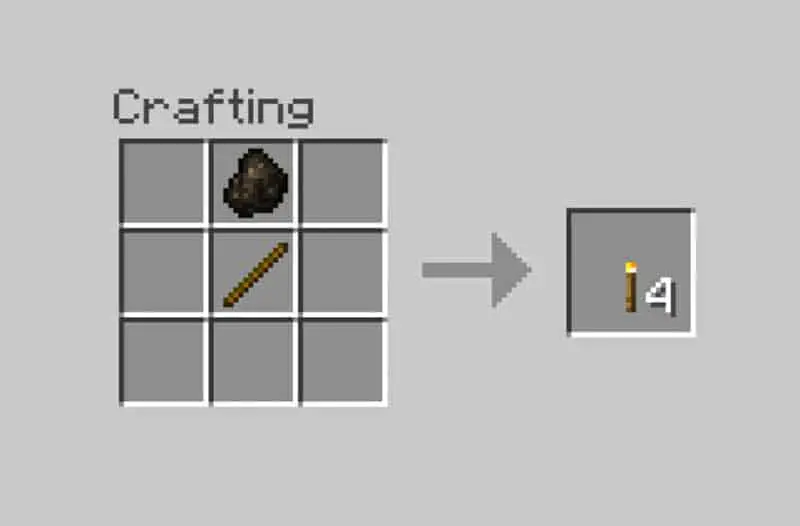 Craft a torch in Minecraft