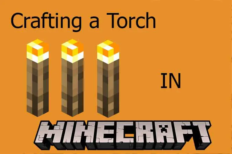 Crafting a torch in Minecraft