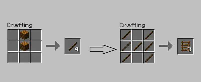How to create a ladder in Minecraft?