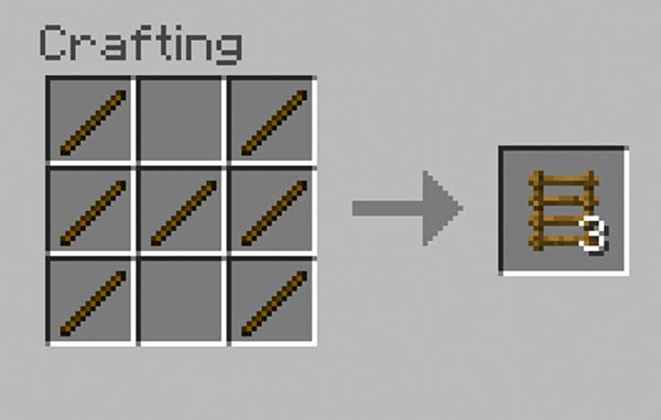 How to create a ladder in Minecraft?